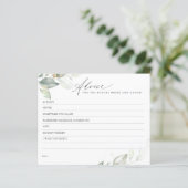 金ゴールド葉グリーンリーエレガントアドバイスカード (スタンド正面)