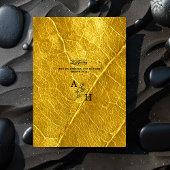 金ゴールド葉テクスチャイスラーム結婚ズモノグラム 招待状