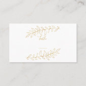 金ゴールド葉テーブル番号 プレイスカード (裏面)