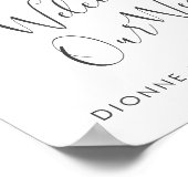 金ゴールド葉パーム歓迎結婚のサイン ポスター (角)