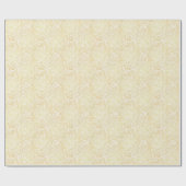 金ゴールド葉フローラパターン ラッピングペーパー (フラット)