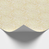 金ゴールド葉フローラパターン ラッピングペーパー (角)