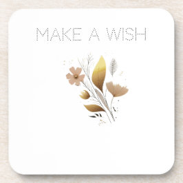 金ゴールド葉フローラミニマル術 コースター