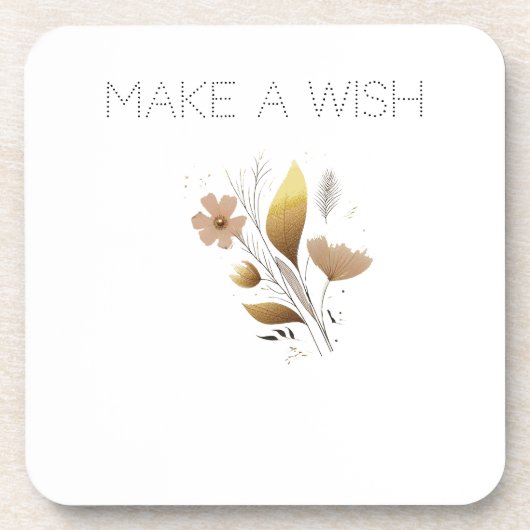 金ゴールド葉フローラミニマル術 コースター (正面)