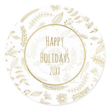 金ゴールド葉フローラ素朴クリスマスホリデー