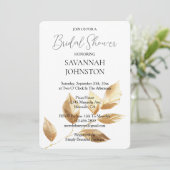 金ゴールド葉ブライダルシャワー 招待状 (スタンド正面)