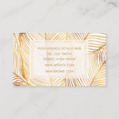 金ゴールド葉ホワイトパタエレガントーン 名刺 (裏面)