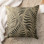 金ゴールド葉モチーフ クッション (ブランケット)