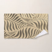 金ゴールド葉モチーフ バスタオルセット (ハンドタオル)