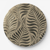 金ゴールド葉モチーフ ペーパープレート (正面)