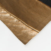 金ゴールド葉モンステラ フリースブランケット (角)