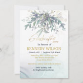 金ゴールド葉ユーカリプタス看護学校卒業I 招待状 (正面)