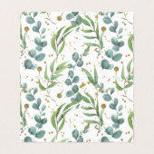 金ゴールド葉ユーカリ結婚ーのテーブルカード (内部フラット)