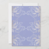 金ゴールド葉ラベンダーパープル婚約パーティ 招待状 (裏面)