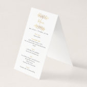 金ゴールド葉効果レセプションメニュー (裏面)