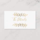 金ゴールド葉効果結婚のエンクロージャカード エンクロージャーカード (正面)