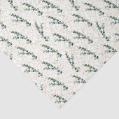 金ゴールド葉幾何パターンを持つユーカリ 薄葉紙 (詳細)