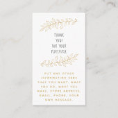 金ゴールド葉感謝していユー エンクロージャーカード (正面)