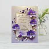 金ゴールド葉紫結婚花 セーブザデート (スタンド正面)