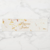 金ゴールド葉自然 ペットボトルラベル (シングルラベル)