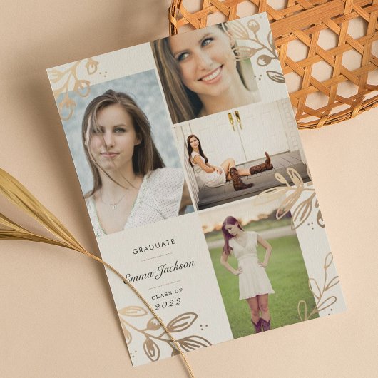 金ゴールド葉4写真グラフ発表 案内状