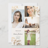 金ゴールド葉4写真グラフ発表 案内状 (正面)