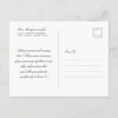 金ゴールド葉4写真妊娠のお知らせ 案内ポストカード (裏面)