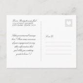 金ゴールド葉4写真Save the Date 案内ポストカード (裏面)