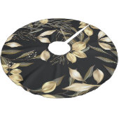 金ゴールド葉:エキゾチック植物性シームレス ブラッシュドポリエステルツリースカート (アングル)