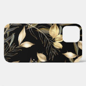 金ゴールド葉:エキゾチック植物性シームレス Case-Mate iPhoneケース (裏面 (横))