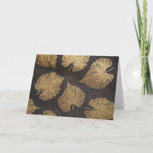 金ゴールド葉 カード (正面)