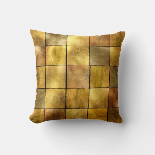 金ゴールド葉 クッション (正面)