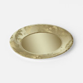 金ゴールド葉 ペーパープレート (アングル)