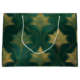 金ゴールド葉 ラージペーパーバッグ