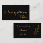 金ゴールド葉 名刺 (正面/裏面)