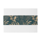 金ゴールド葉 招待状ベリーバンド (裏面例)