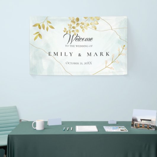 金ゴールド葉 横断幕 (トレードショー)