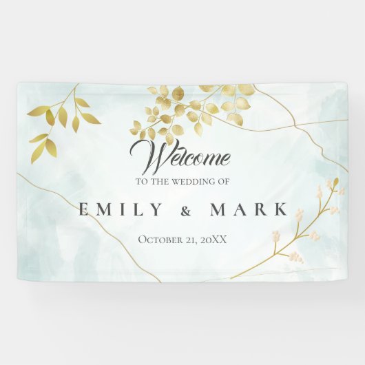 金ゴールド葉 横断幕 (横)