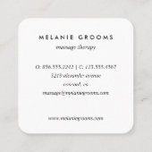 金ゴールド葉|青 |ウェルネススパマッサージyoga スクエア名刺 (裏面)