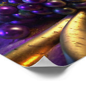 「金ゴールド葡萄」 ポスター (角)