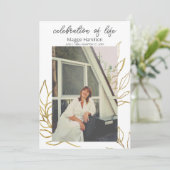 金ゴールド葬儀お祝いライフプログラム 招待状 (スタンド正面)