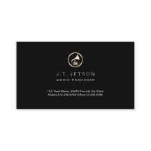 金ゴールド蓄音機アイコン音楽プロデューサーの名刺