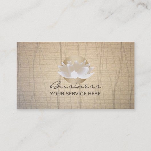 金ゴールド蓮の花と日エレガント禅の背景 名刺 (正面)