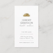 金ゴールド蓮フラワー名刺 名刺 (裏面)