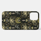 金ゴールド蓮飾りの三日月型黄金色 Case-Mate iPhoneケース (裏面 (横))