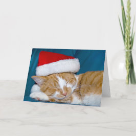 金ゴールド虎猫クリスマス カード