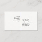 金ゴールド虫眼鏡パターン私立探偵 名刺 (裏面)