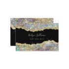 金ゴールド虹色グリッター名刺