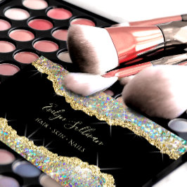 金ゴールド虹色グリッター名刺 名刺