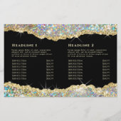 金ゴールド虹色グリッター2折パンフレット (裏面)